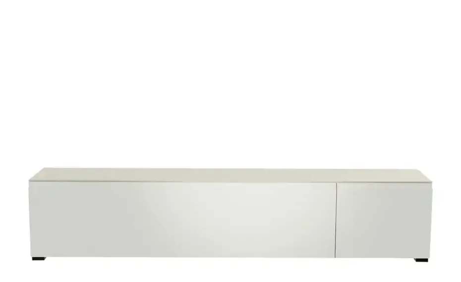 TV Board Nicolo Phono | Weiß, matt, Gleiter/ Schwarz