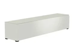 TV Board Nicolo Phono | Weiß, matt, Gleiter/ Schwarz