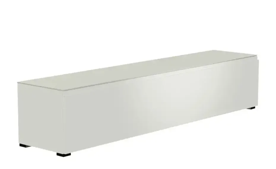 TV Board Nicolo Phono | Weiß, matt, Gleiter/ Schwarz