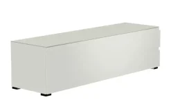 TV Board Nicolo Phono | Weiß, matt, Gleiter/ Schwarz