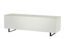 TV Board Nicolo Phono | Weiß, matt, Kufen/ Schwarz