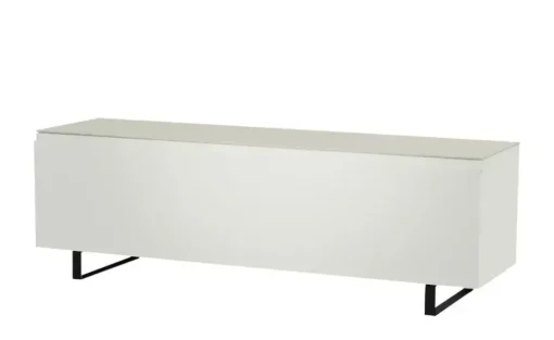 TV Board Nicolo Phono | Weiß, matt, Kufen/ Schwarz
