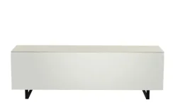 TV Board Nicolo Phono | Weiß, matt, Kufen/ Schwarz