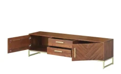 TV-Board aus Massivholz Calatria | Akazie, Braun