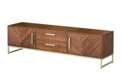 TV-Board aus Massivholz Calatria | Akazie, Braun