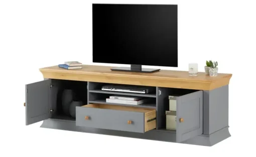 TV-Board Bornholm | Kiefer, Grau, antik | Möbel Höffner