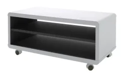 TV-Lowboard Corvara | Weiß, Schwarz, 79 cm | Höffner