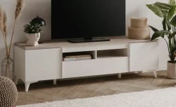 TV-Lowboard Dimarro | Weiß, Sand | Möbel Höffner