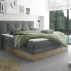 uno Boxspringbett mit Bettkasten Nox | Dunkelgrau