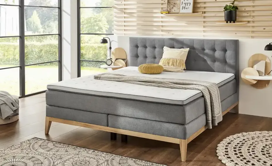 uno Boxspringbett Westwood | Grau | Möbel Höffner