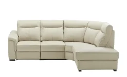 uno Ecksofa Leder und Kunstleder Barcelona | Beige, rechts