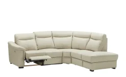 uno Ecksofa Leder und Kunstleder Barcelona | Beige, rechts