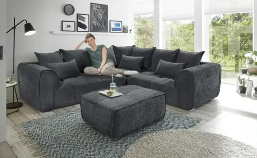 uno Ecksofa London  | Anthrazit | Möbel Höffner