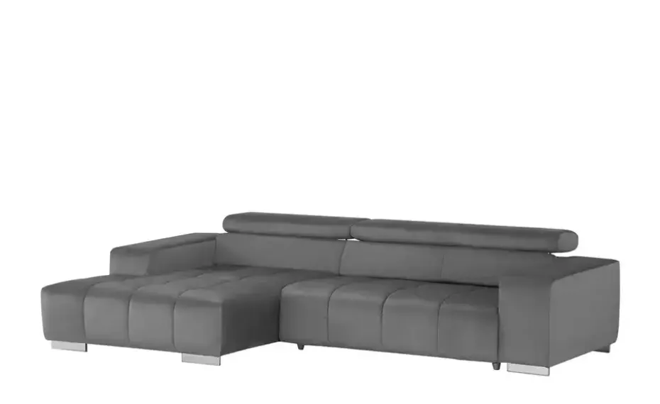 uno Ecksofa mit Kopfteilverstellung Origo | Grau, links