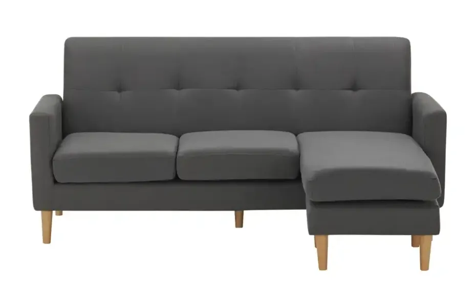 uno Ecksofa variabler Hocker Halvar | Dunkelgrau