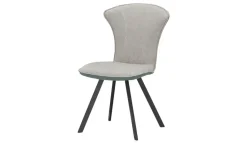 uno Esszimmerstuhl im Kombi-Bezug Griffin | Hellgrau, Grün, ohne