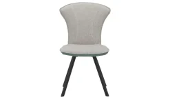 uno Esszimmerstuhl im Kombi-Bezug Griffin | Hellgrau, Grün, ohne