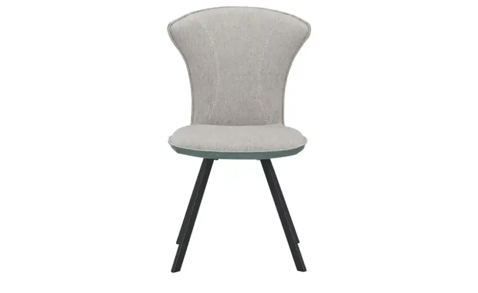 uno Esszimmerstuhl im Kombi-Bezug Griffin | Hellgrau, Grün, ohne