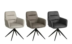 uno Esszimmerstuhl Paco | Anthrazit, Armlehne, Drehfunktion