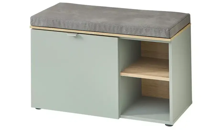 uno Garderobenbank Turin | Grün, Eiche Artisan (Nachbildung)