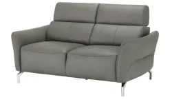 uno Ledersofa 2-sitzig Messina | Grundfunktion, Steingrau