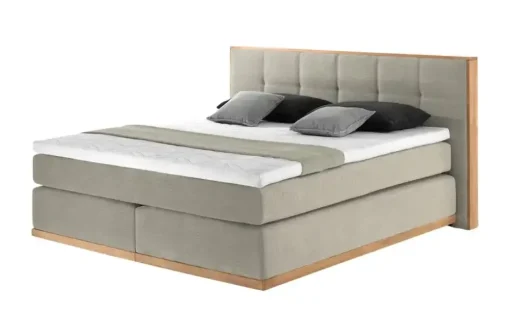 uno Massivholz-Boxspringbett Luca | Beige, 180 cm