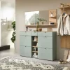 uno Mehrzweckschrank Turin | Grün, Eiche Artisan (Nachbildung)