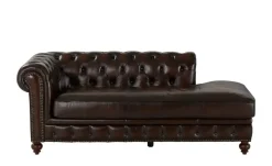 uno Recamiere Chesterfield | Dunkelbraun | Höffner