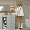 uno Schuhkommode Turin | Grün, Eiche Artisan (Nachbildung)