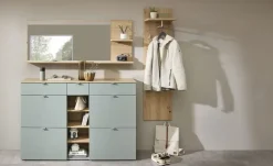 uno Schuhkommode Turin | Grün, Eiche Artisan (Nachbildung)