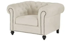 uno Sessel Chesterfield Stoff | Creme | Möbel Höffner