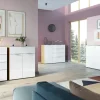 uno Sideboard Levi | Eiche (Nachbildung), Weiß