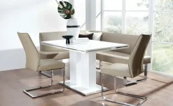 uno Säulentisch in Weißem Hochglanzlack Basti | Höffner