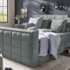 uno TV-Boxspringbett mit motorischer TV-Halterung Dillon | Grau