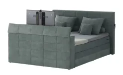 uno TV-Boxspringbett mit motorischer TV-Halterung Dillon | Grau