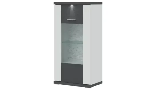 uno Vitrine  Titan | links, Spotbeleuchtung | Höffner