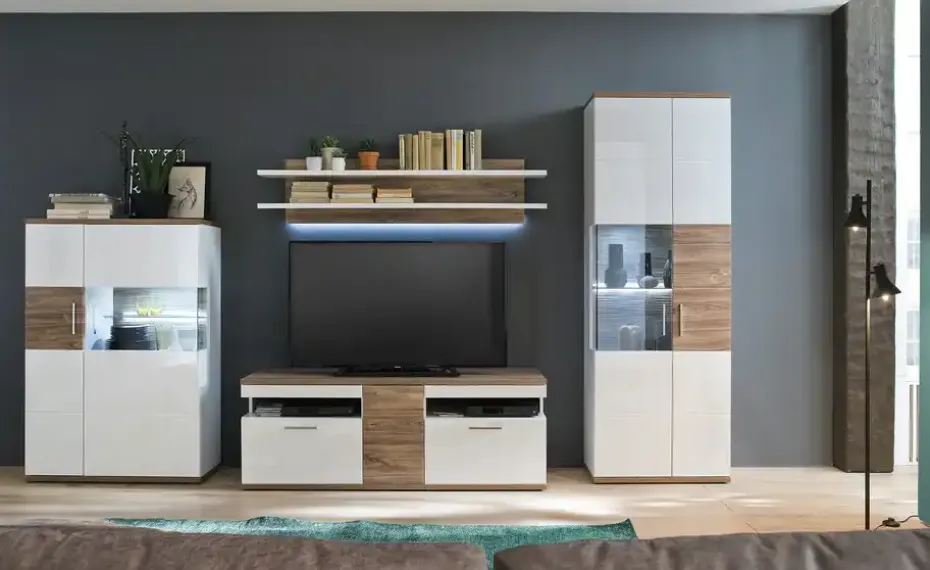 uno Vitrine Zypern | Glaseinsatz links, ohne | Höffner