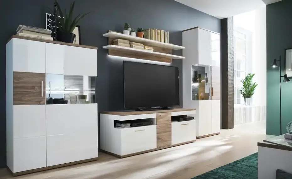 uno Vitrine Zypern | Glaseinsatz links, ohne | Höffner