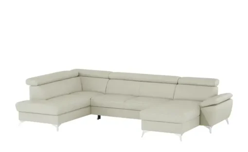 uno Wohnlandschaft mit verstellbarem Kopfteil Apollo | Creme, links