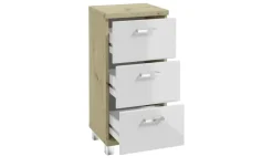 Unterschrank Nehmitzsee | Eiche Artisan (Nachbildung), Weiß