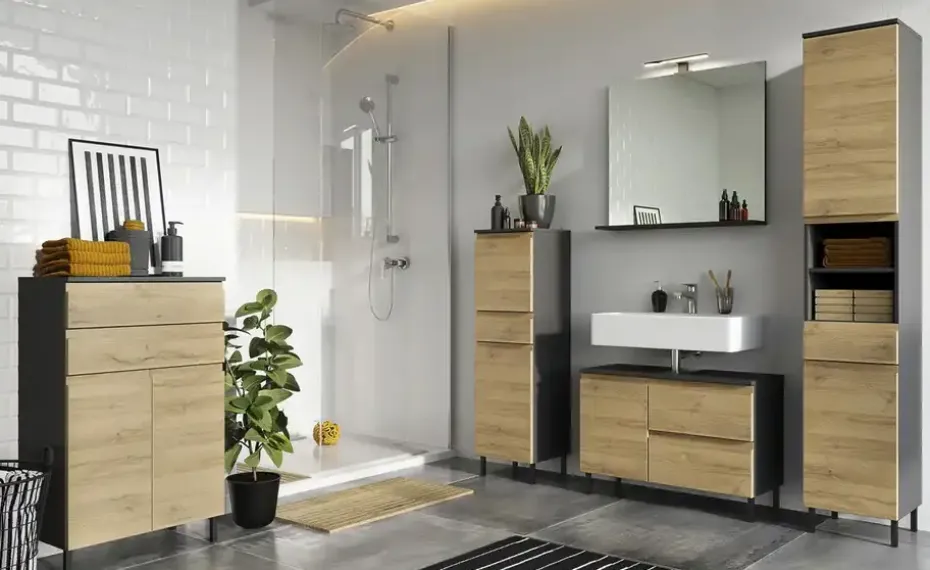 Unterschrank  Seddiner See | Eiche (Nachbildung), Graphit