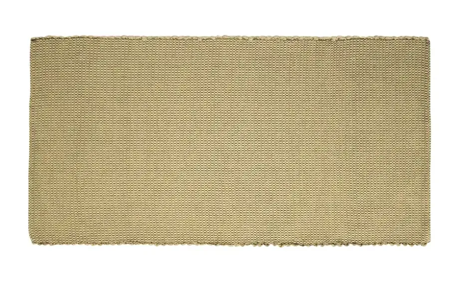 URBANARA Webteppich Femilo | 70x180 cm, Honiggelb