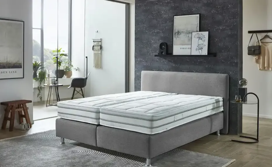 vanDoorn Boxspringbett Wendematratze Flexline 2.0 | Silbergrau, 160 cm