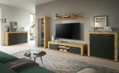 Vitrine Bardenas | Eiche (Nachbildung), Grau | Höffner