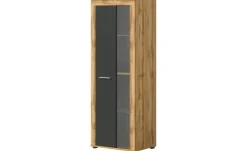 Vitrine Bardenas | Eiche (Nachbildung), Grau | Höffner