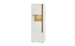 Vitrine Cande | 2 Stück, Weiß, Eiche (Nachbildung)