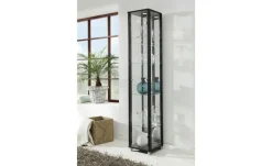 Vitrine Cristal | 1 Stück, Schwarz, transparent, Dunkelbraun