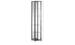 Vitrine Cristal | 1 Stück, Schwarz, transparent, Dunkelbraun