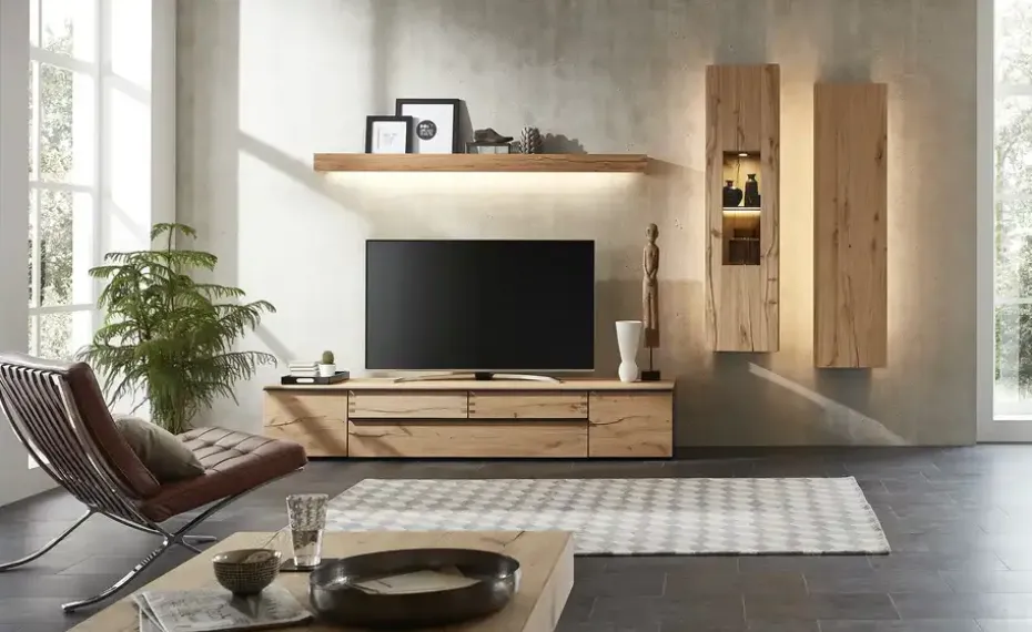 Vitrine Light Line 6 | Schwarz, matt | Möbel Höffner