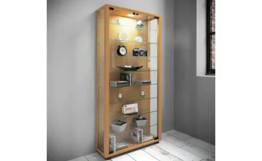 Vitrine Lumo | links, Buche (Nachbildung), Buche